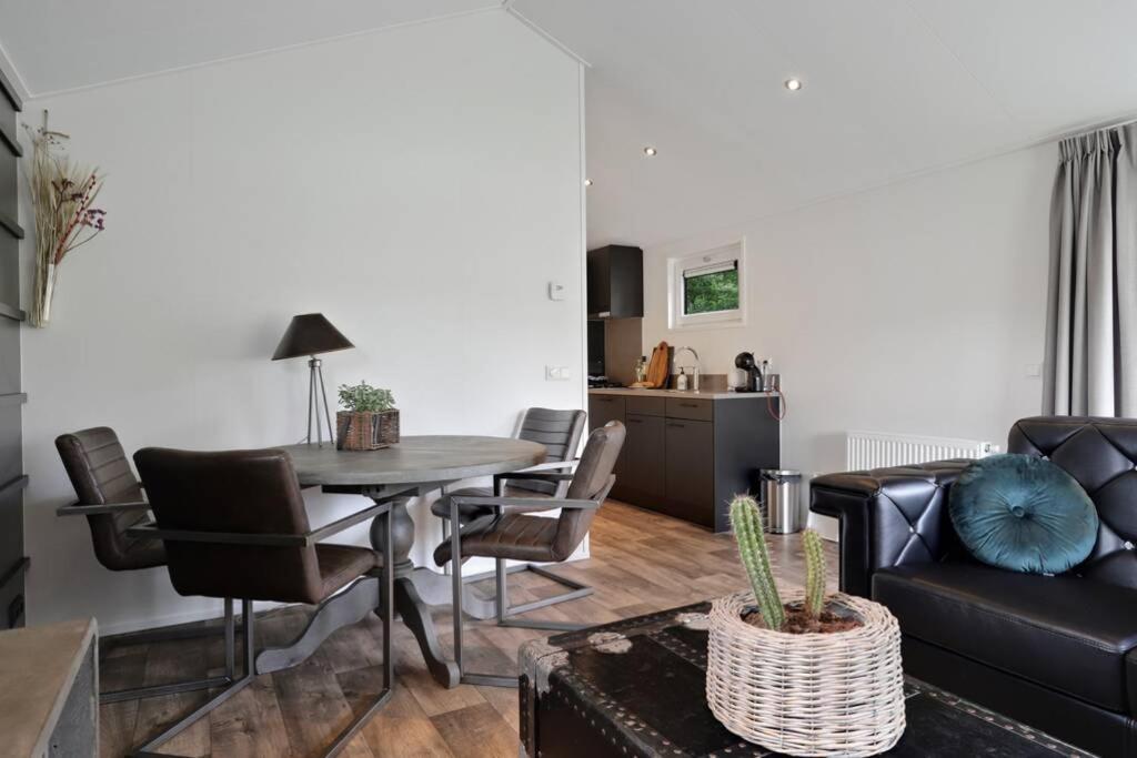 Luxe Chalet In Oosterwolde In Friesland, Op Rustig Park Met Uitzicht Op Meer En Strandje מראה חיצוני תמונה
